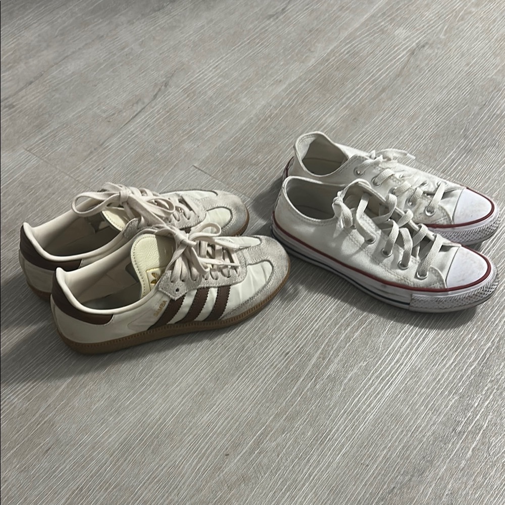 TWO sneakers, Addidas Samba & converse